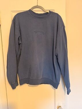 Billabong Men's Washed Blue Crewneck Sweatshirt